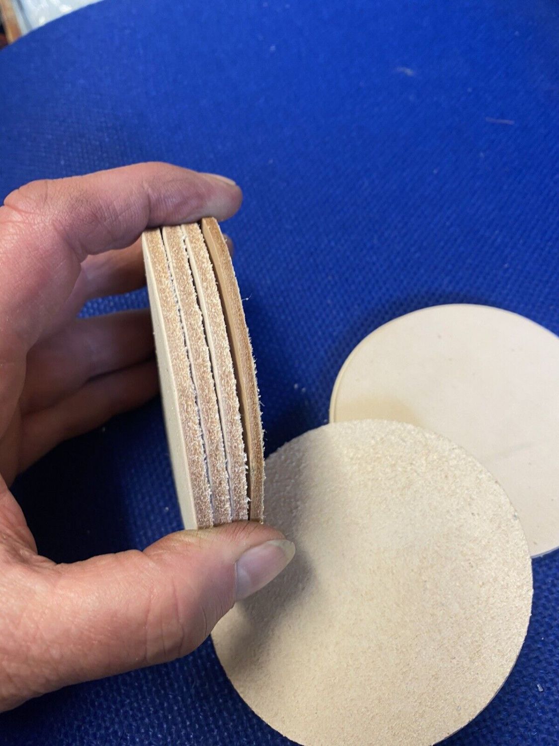 Leather Coasters - Nat Veg - Round or Square 90mm (3.1/2
